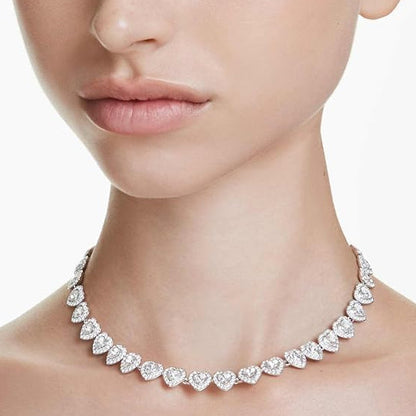 Heart Tennis Necklace