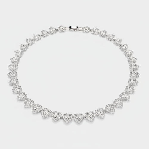 Heart Tennis Necklace