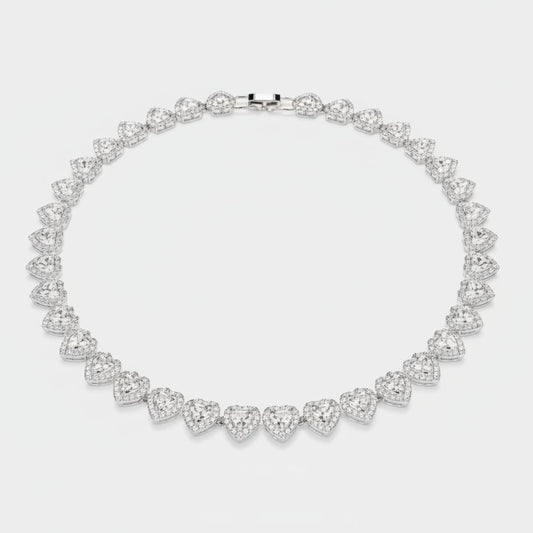 Heart Tennis Necklace